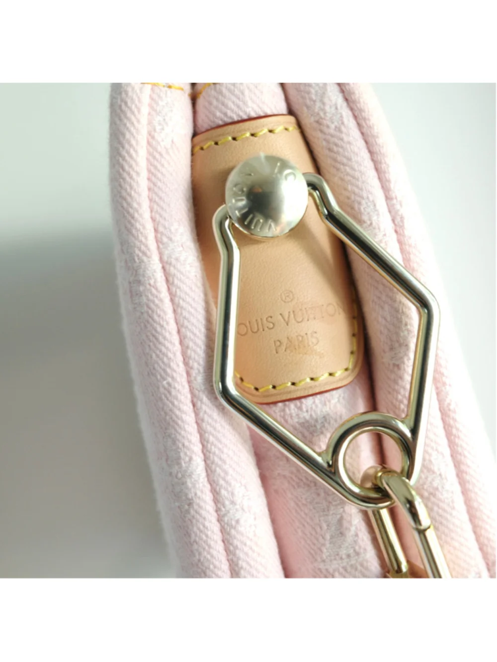 LOUIS VUITTON Light Pink Denim Coussin PM